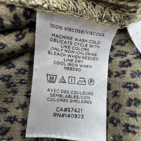 Loft Women’s Maxi Dress Granny Gown Size Medium Ruffled Bottom Olive Green - Picture 7 of 10